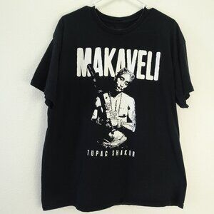 Makaveli Tupac Shakur T-Shirt Men's Black XL